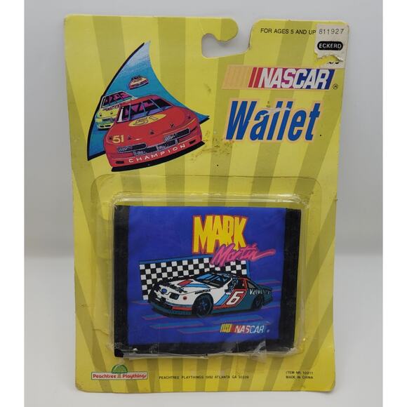 Vintage 1992 Peachtree Playthings Mark Martin NASCAR Wallet NOS READ - Picture 2 of 9